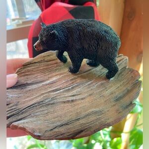 Black Bear Standing Figurine Ring Dish. Home Cabincore Decor. Woodland Animals